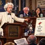 The Senate on Trial - NO APPEAL - Mark Twain vs. Bernie Sanders ChatGPT Image Sep 27, 2026, 10_42_04 AM